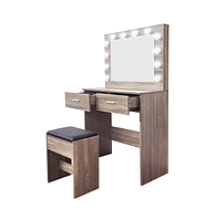 Туалетний столик + табурет з підсвічуванням ADT3 White