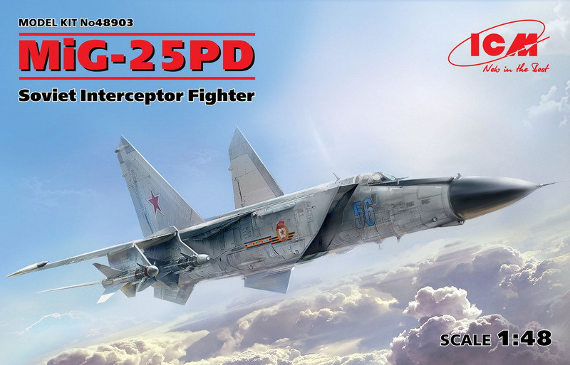 Пластикова модель 1/48 ICM 48903 радянський винищувач перехоплювач МіГ25 ПД