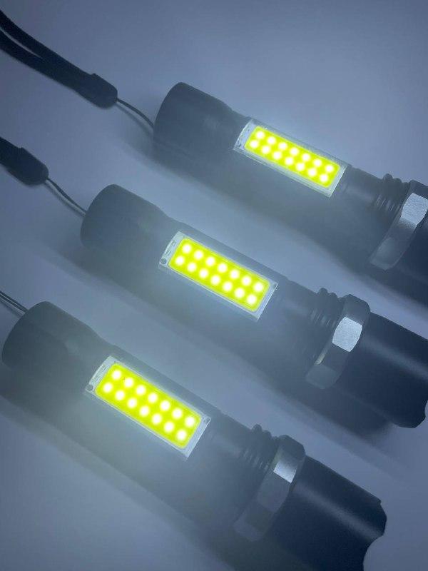 Мощный аккумуляторный LED фонарик TELESCOPIC ZOOM FLASHLIGHT COB+XPE LED - фото 6 - id-p1725594055
