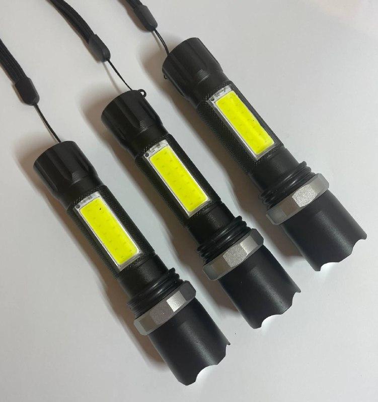 Потужний акумуляторний LED ліхтарик TELESCOPIC ZOOM FLASHLIGHT COB+XPE LED, ціна 549 грн — Prom