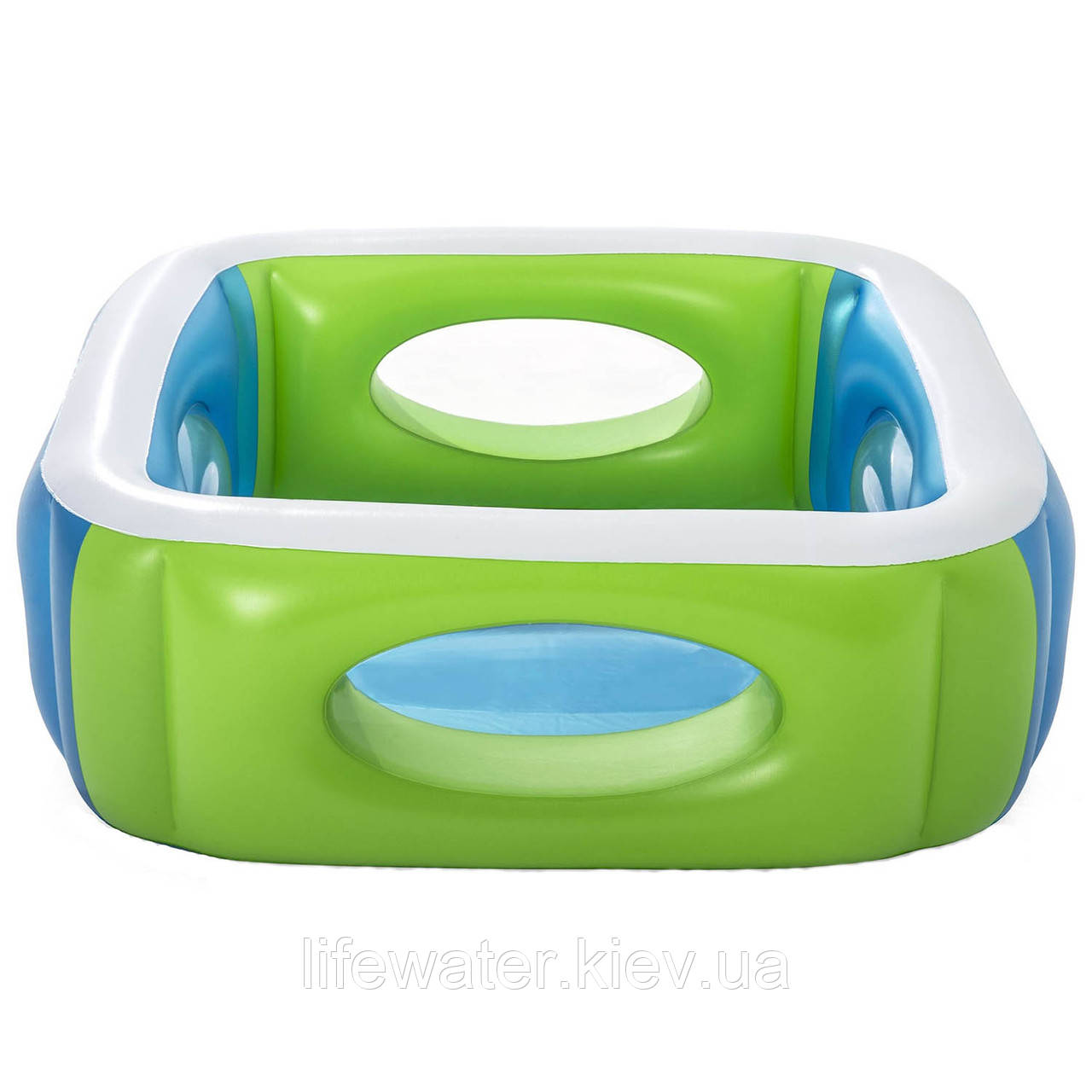Bestway Дитячий надувний басейн Bestway 51132 (168х168х56 см) з віконцями
