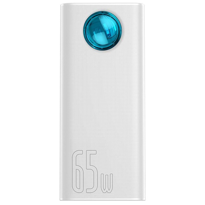 УМБ портативне зарядне Power Bank Baseus Amblight PPLG-A02 30000mAh 4USB, Type-C, Lightning, 6A, QC, біле, фото 1