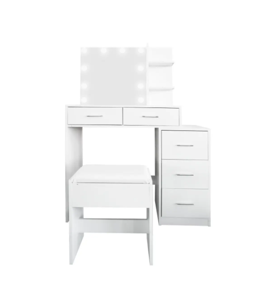 Туалетний столик + табурет з підсвіткою ADT17 White