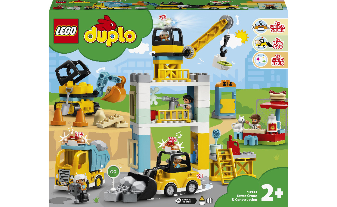 Купить Конструктор Лего LEGO DUPLO Подъемный кран и строительство, цена ...