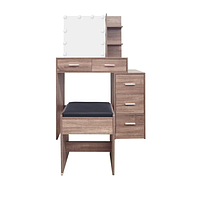 Туалетний столик + табурет з підсвіткою ADT17 Walnut