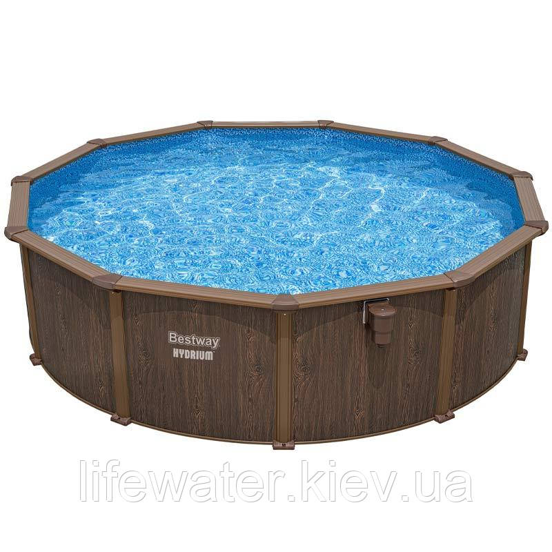 Збірний басейн Bestway Hydrium 561CU (488х132 см) з піщаним фільтром, драбиною та тентом, фото 1