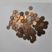 Наліпка декоративна дзеркальні наліпки на стіну на шафу, круглі дзеркальні коричневі наклейки 100 шт.