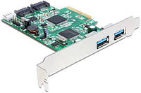 Карта DeLOCK PCI Express > 2x USB 3.0, 2x SATA, контролер