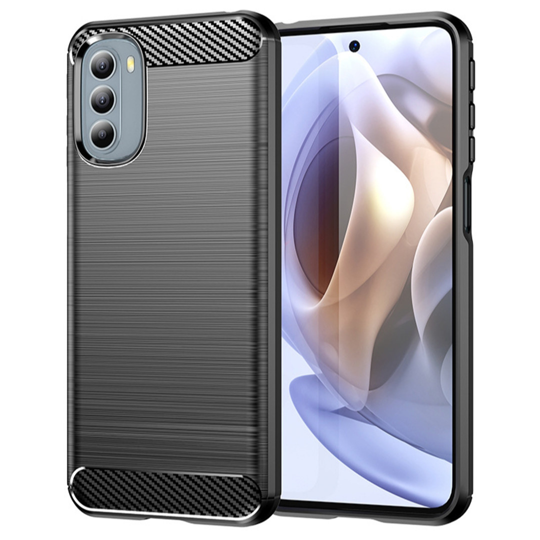 Протиударний TPU чохол Rugged Carbon для Motorola G41 (xt2167) | Mofan | чорний