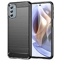Протиударний TPU чохол Rugged Carbon для Motorola G41 (xt2167) | Mofan | чорний
