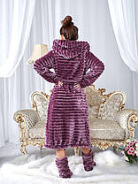 Жіночий шикарний махровий теплий халат і чобітки 42-48 50-54 56-60, фото 2