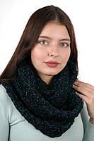 Жіночий зимовий стильний теплий в'язаний шарф-снуд