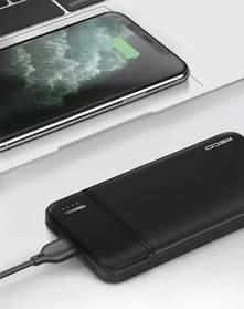 Павербанк Power Bank 10000 mAh Портативний зарядний пристрій Recci LED з індикатором