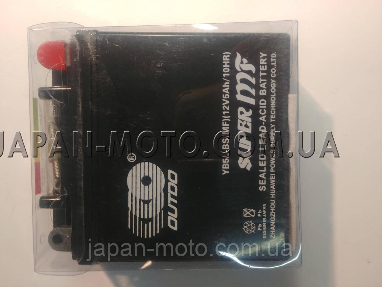АКБ   12V 5А   гелевый   (высокий)   (119x60x128, черный, YB5L)   ACTIVE   (Japan Tech)   ZV