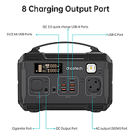 Портативна електростанція Choetech BS002 83200mAh 300W, 4USB/Type-C/AC, PD/QC, фото 4