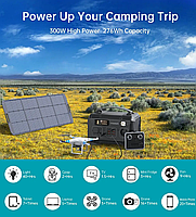Портативна електростанція Choetech BS002 83200mAh 300W, 4USB/Type-C/AC, PD/QC, фото 8