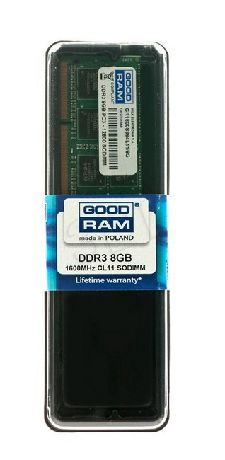 GOODRAM 8GB [1x8GB 1600MHz DDR3 CL11 SODIMM], фото 1