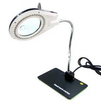 YIHUA-628A лампа-лупа (LED, стекло 90мм, кратність 5х/10х)