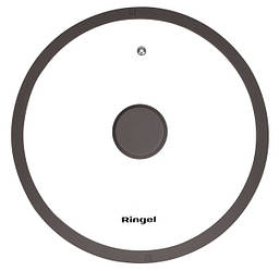Кришка Ringel Universal silicone із силіконовим обідком d28 см жароміцне скло (9302-28 RG)