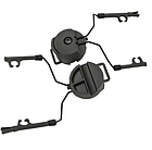 Адаптери чорного кольору ARC на тактичний шолом для  активних навушників  3M Peltor, Earmor, фото 3