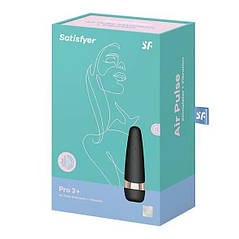 Вакуумний кліторальний стимулятор Satisfyer Pro 3 Vibration з вібрацією і дуже м'яким кінчиком, фото 2