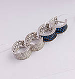 Сережки срібні "Веселка" сині родовані, фото 5