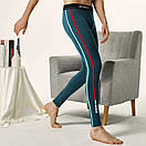 Підштаники чоловічі бавовняні від Seobean синьо-зелена термобілизна, фото 2