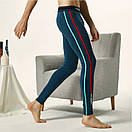 Підштаники чоловічі бавовняні від Seobean синьо-зелена термобілизна, фото 4