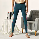 Підштаники чоловічі бавовняні від Seobean синьо-зелена термобілизна, фото 6