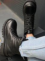 Ботинки Баленсиага женские. BALENCIAGA женские ботинки на меху. Повседневные женские ботинки черного цвета.