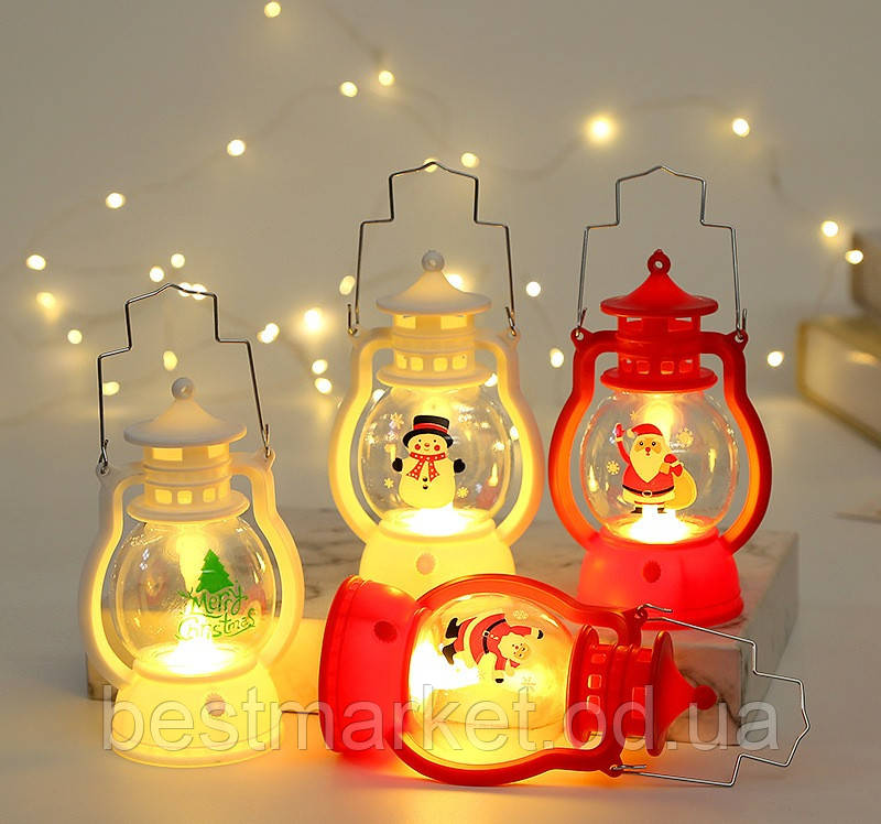 Декоративний Різдвяний Світильник Led Christmas Lantern на Батарейках, фото 1