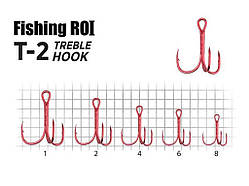 Гачок потрійний №8 T-2 RED (5шт/уп) арт.33-04-008 ТМ FISHING ROI