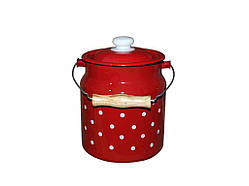 Бідон ем. 3,3л /0 Червона полька (I0612) ТМ IDILIA