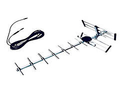 Наружная антенна HD-016 14елем. 0.9м Паcсивная до 40км. Кабель 15м