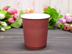 Коробка для квітів кругла без кришки 10*7,5*10см. кол. Бордовий ТМ УПАКОВКИН