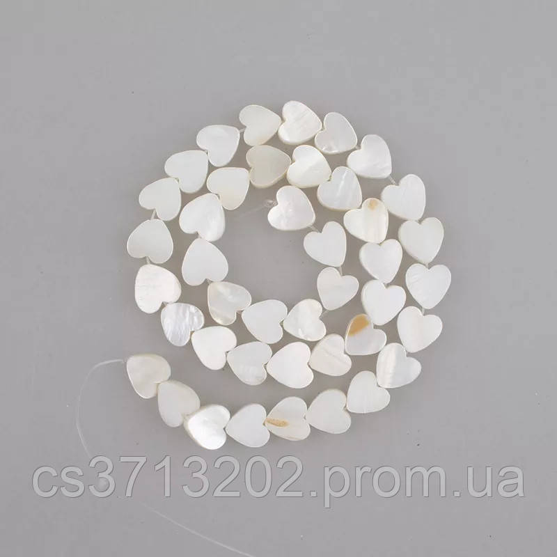 Бусины из перламутра, сердце, 6 мм, 10 шт (ID#1725808248), цена: 55 ...