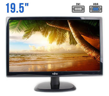 Монітор Б-клас Fujitsu L20T-4 / 19.5" (1600x900) TN / DVI, VGA / Вбудована колонка (1x 1.5 W) / VESA 75x75, фото 2