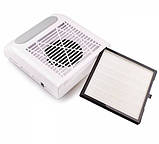 Манікюрний пилосос Витяжка для манікюру NDC 858-6 80W витяжка з фільтром для нігтів гель лаку + пилка, фото 3