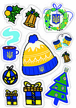 Наклейка новорічна А4 Шапка