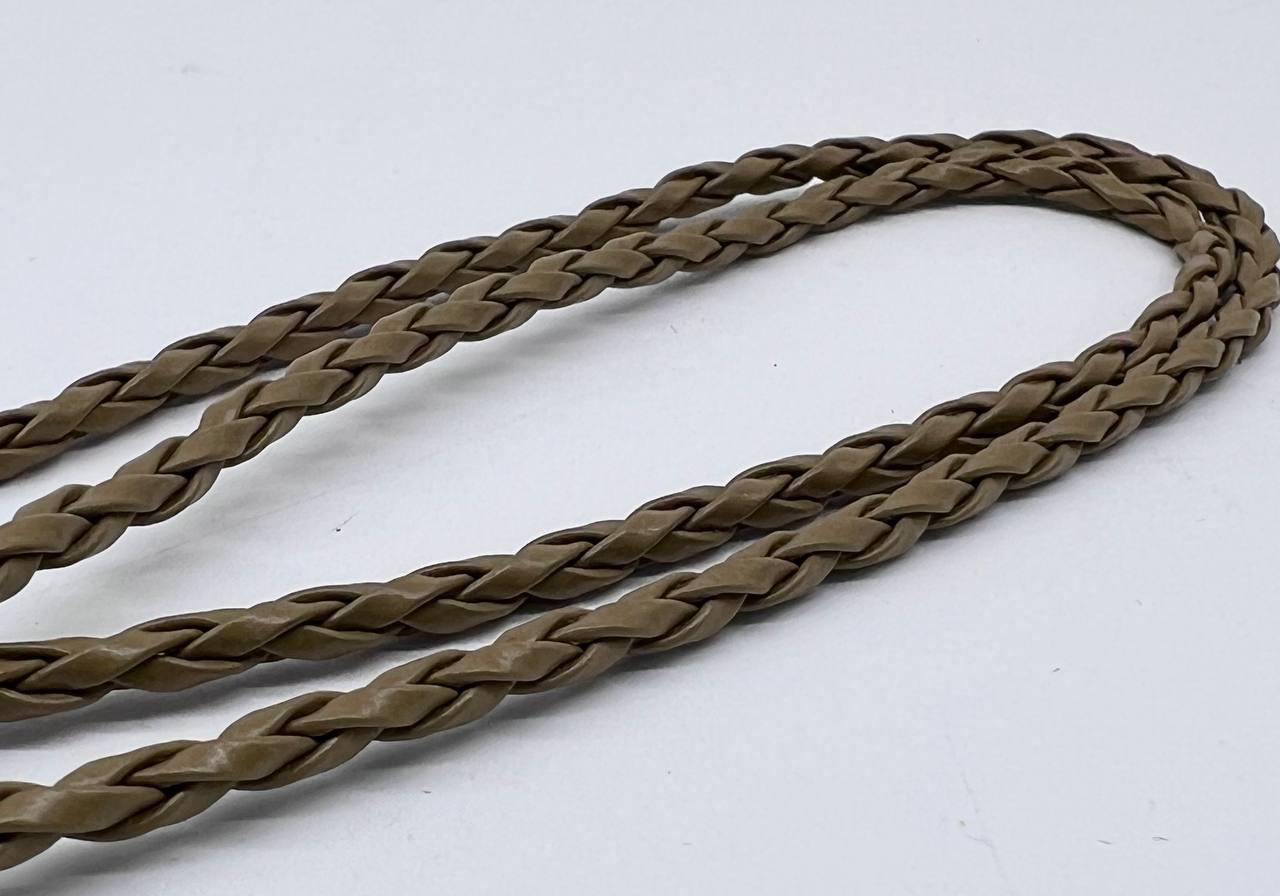 Шнурок держатель для очков плетеный косичка на силиконовых петлях Серый - фото 1 - id-p1725847805