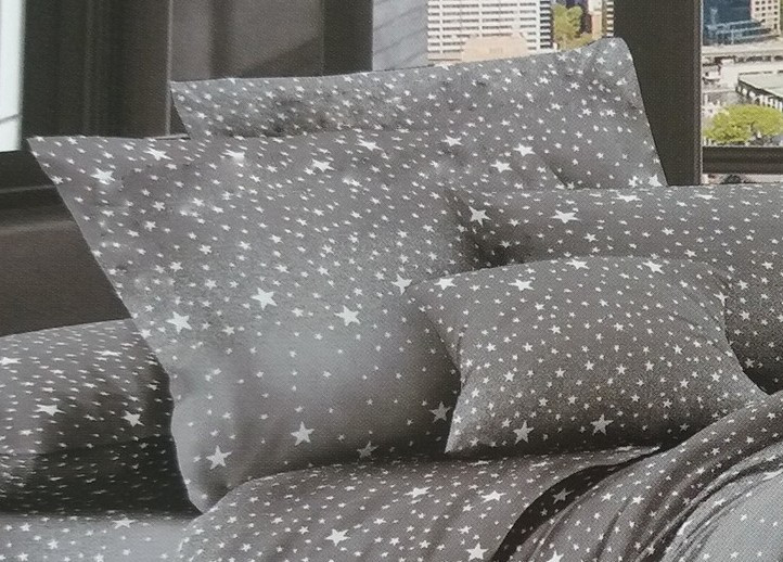 Наволочка бязь 50х70 см., принт: Зорі сірі