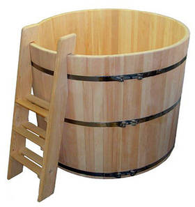 Дерев'яна купіль кругла з дуба LNK
