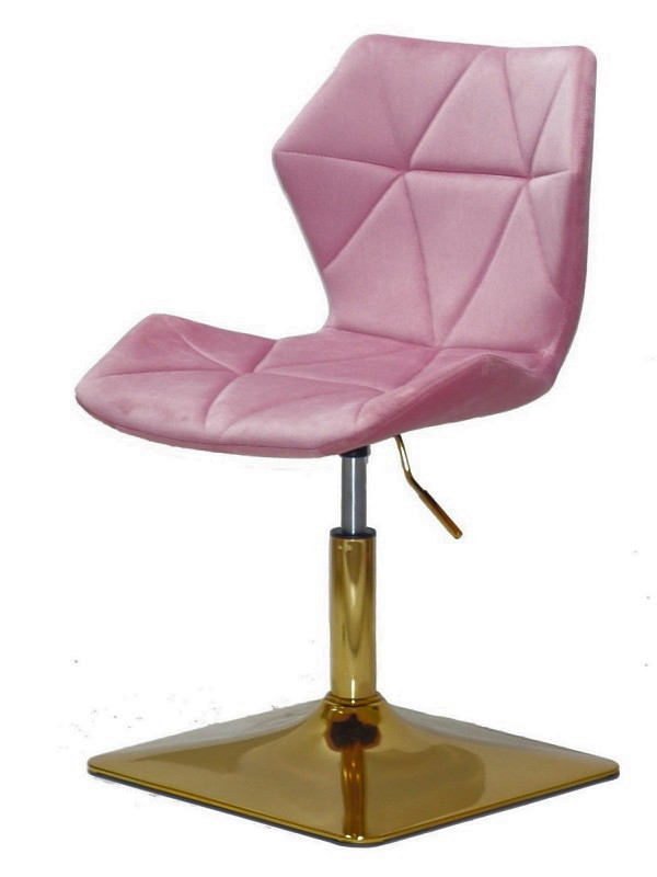 Стілець Torino 4 GD-Base фрез 1025 велюр, на золотій квадратній опорі з регулюванням висоти сидіння, фото 1