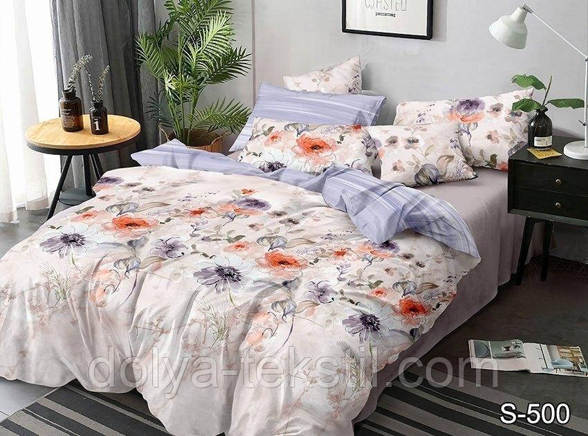 Сатин 2-спальна постільна білизна ТМ TAG з компаньйоном  S500, фото 1