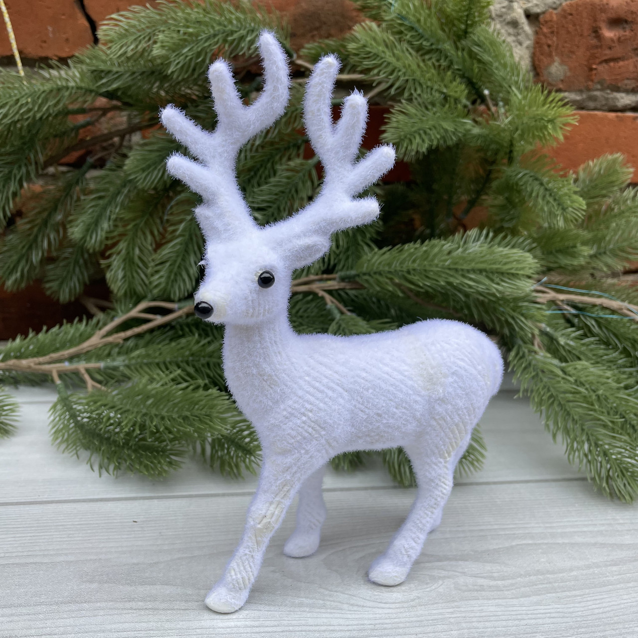 Новорічна іграшка олень великий 21 см, фото 1