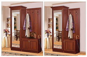 Передпокій Кора-1 корпус ДСП Горіх Італійський фасад МДФ 1400*2008*430 мм (Скай TM)