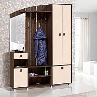 Передпокій Кароліна корпус ДСП Морське дерево вінтаж фасад ДСП Беж світлий (Світ Меблів TM)