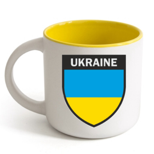 Чашка матова з принтом "Україна віримо у ЗСУ" 350 мл