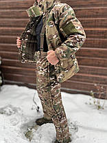 Зимовий костюм Softshell тактичний з мембраною на -20, Мультикам, розмір M, костюм софтшелл зима для військових, фото 4
