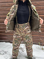 Зимовий костюм Softshell тактичний з мембраною на -20, Мультикам, розмір M, костюм софтшелл зима для військових, фото 5